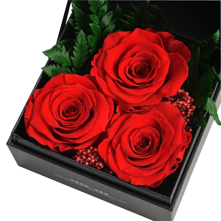 black flower box